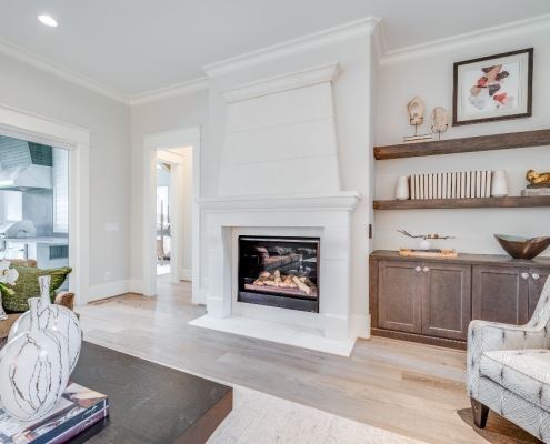 The Manchester | Family Room Fireplace