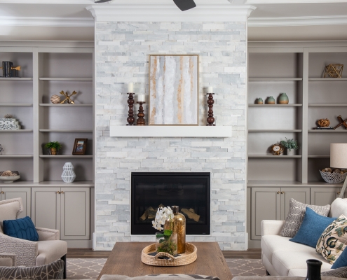 The Cottswald | Family Room Fireplace
