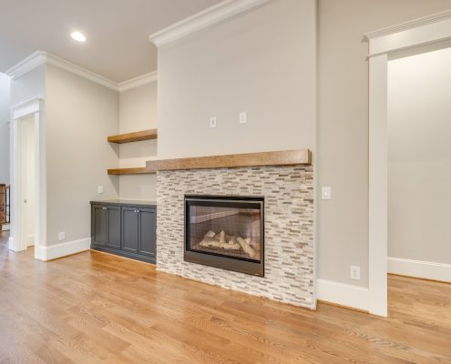 The Manchester | Family Room Fireplace