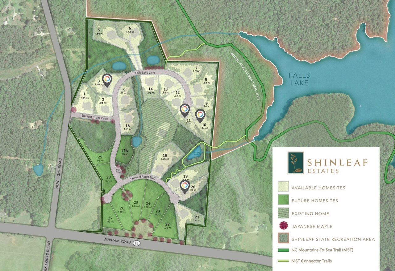Shinleaf Estates Site Map