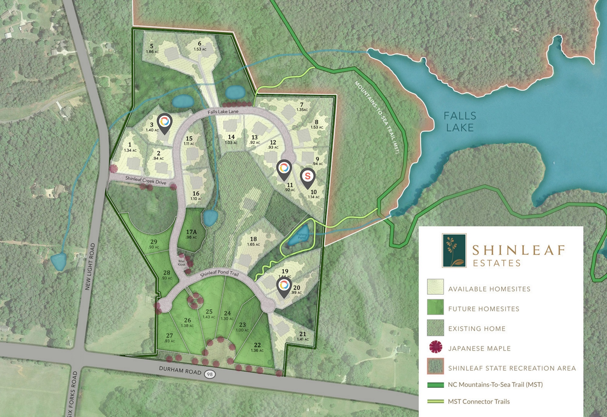 Shinleaf Estates Site Map