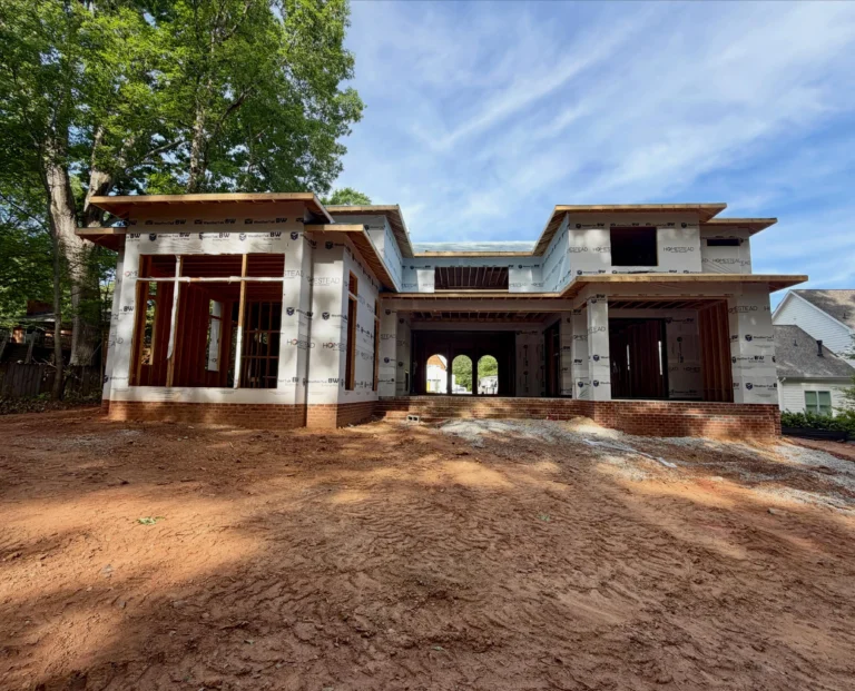 Each phase brings more definition. 🏡🛠️ ⁣
⁣
4308 Windsor Place continues to take shape, revealing the balance of modern lines and Mediterranean influence planned for this Farrior Hills home.⁣
⁣
Builder:⁣ @homesteadbuildingcompany 
Architect:⁣ @mcmillandesigninc 
Listed by:⁣ @thejimallengroup 
⁣
#homesteadbuilt #mediterraneanhome #luxuryhome #customhomedesign #raleighrealestate