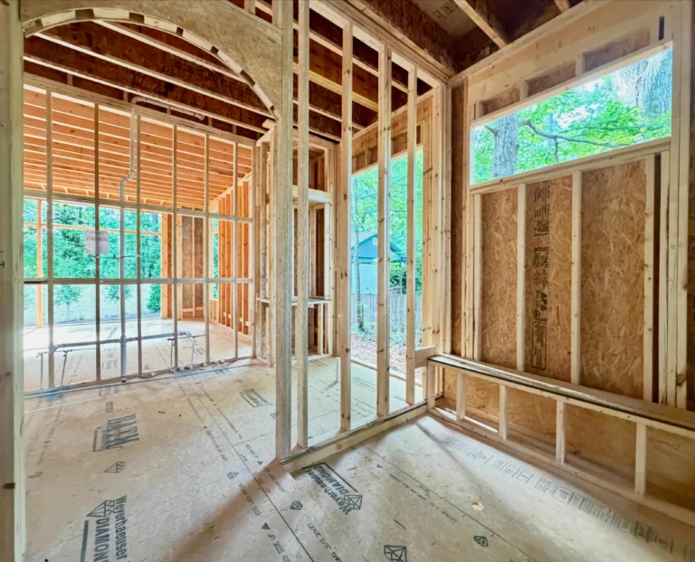 Each phase brings more definition. 🏡🛠️ ⁣
⁣
4308 Windsor Place continues to take shape, revealing the balance of modern lines and Mediterranean influence planned for this Farrior Hills home.⁣
⁣
Builder:⁣ @homesteadbuildingcompany 
Architect:⁣ @mcmillandesigninc 
Listed by:⁣ @thejimallengroup 
⁣
#homesteadbuilt #mediterraneanhome #luxuryhome #customhomedesign #raleighrealestate